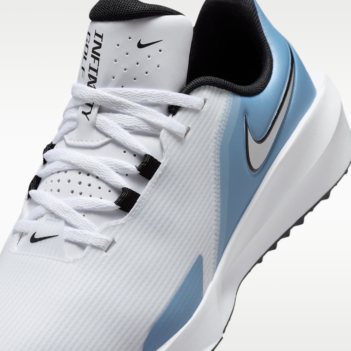 Nike Infinity G NN Golf Shoes - White/Work Blue/Metallic Silver - Image 7
