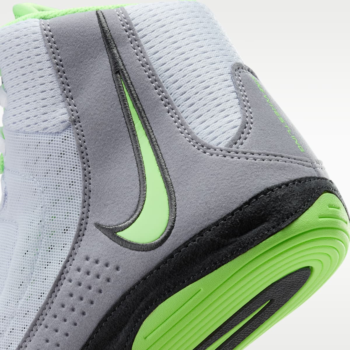 Nike Inflict 4 Wrestling Shoes - Football Grey/Anthracite/White/Lime Blast - Image 8