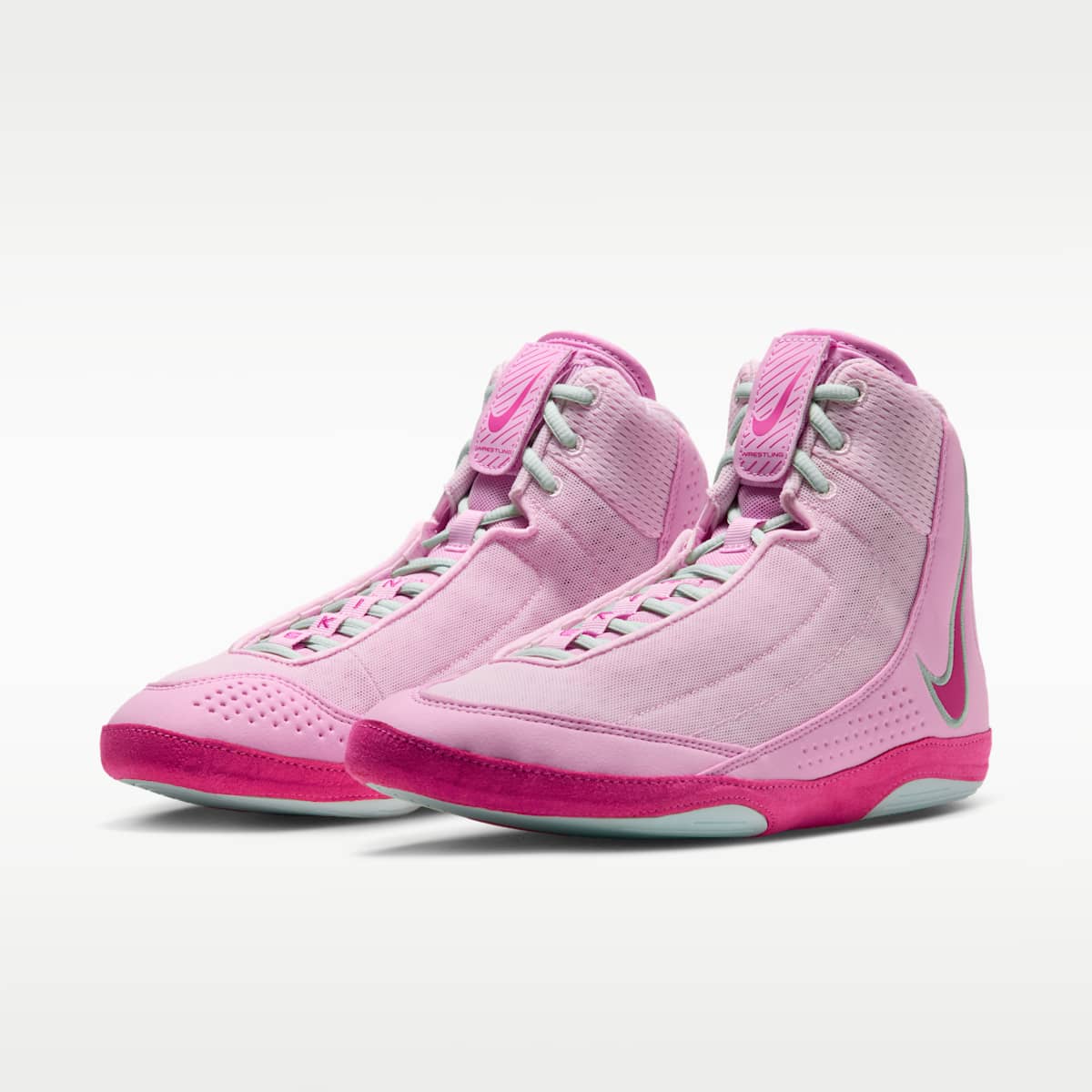 Nike Inflict 4 Wrestling Shoes - Pink Foam/Pink Rise/Arctic Green/Desert Pink - Image 5
