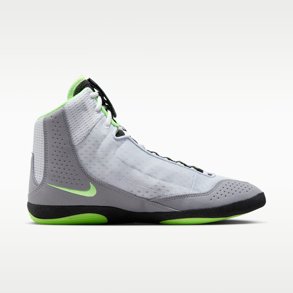 Nike Inflict 4 Wrestling Shoes - Football Grey/Anthracite/White/Lime Blast - Image 3