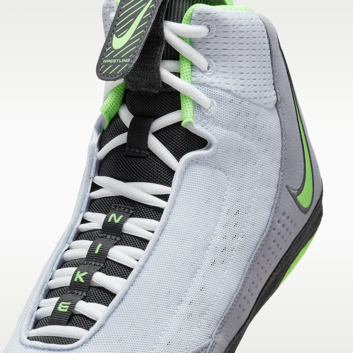 Nike Inflict 4 Wrestling Shoes - Football Grey/Anthracite/White/Lime Blast - Image 7