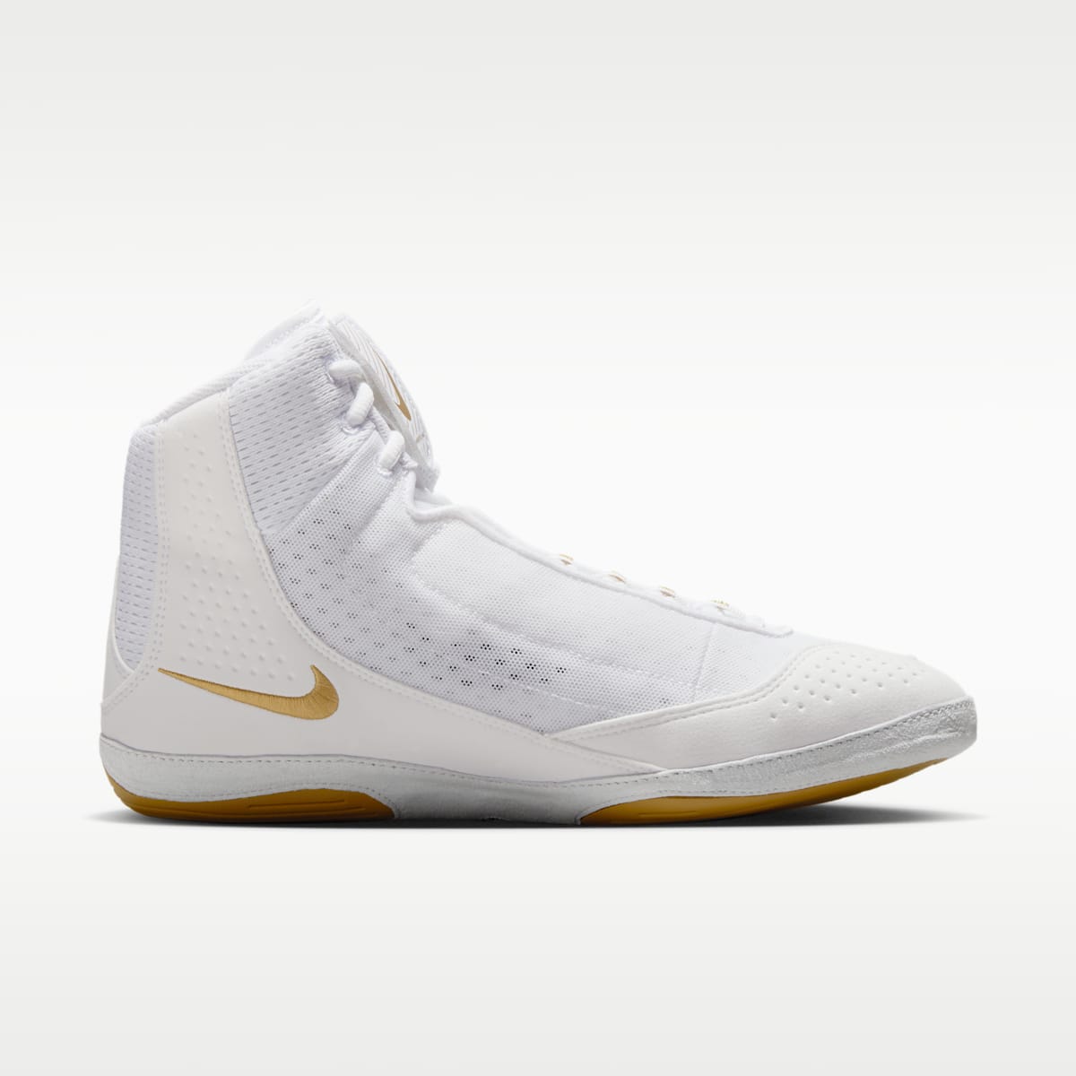 Nike Inflict 4 Wrestling Shoes - White/Photon Dust/Black/Metallic Gold - Image 3