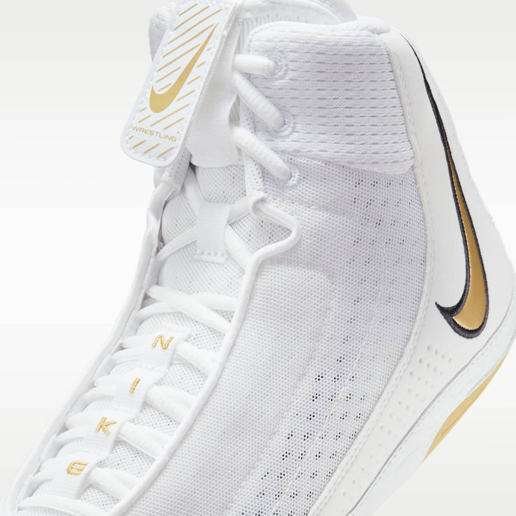 Nike Inflict 4 Wrestling Shoes - White/Photon Dust/Black/Metallic Gold - Image 7