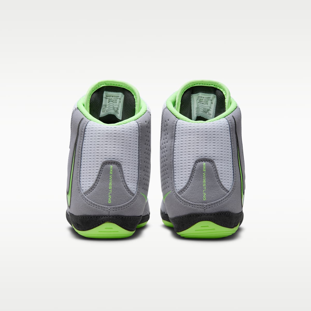 Nike Inflict 4 Wrestling Shoes - Football Grey/Anthracite/White/Lime Blast - Image 6