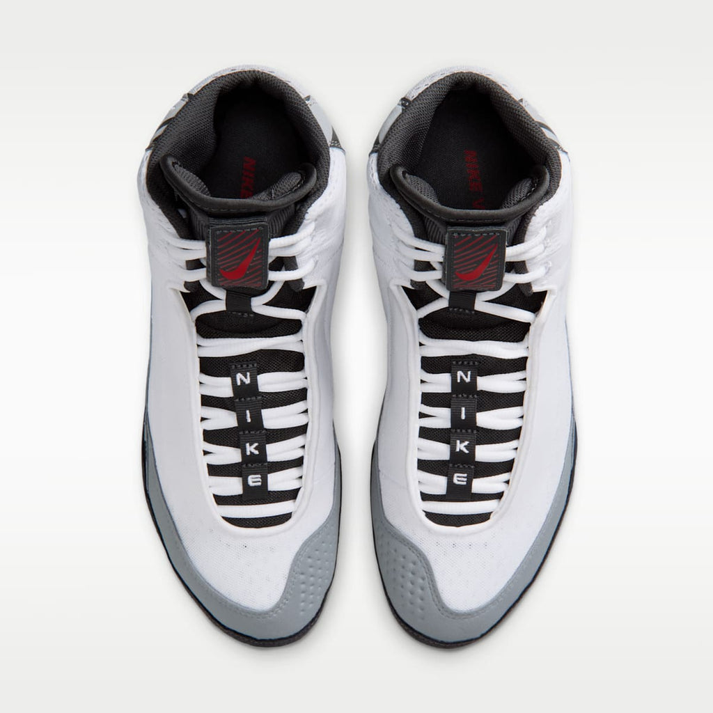 Nike Inflict 4 SE Wrestling Shoes - White/Wolf Grey/Anthracite/University Red - Image 4