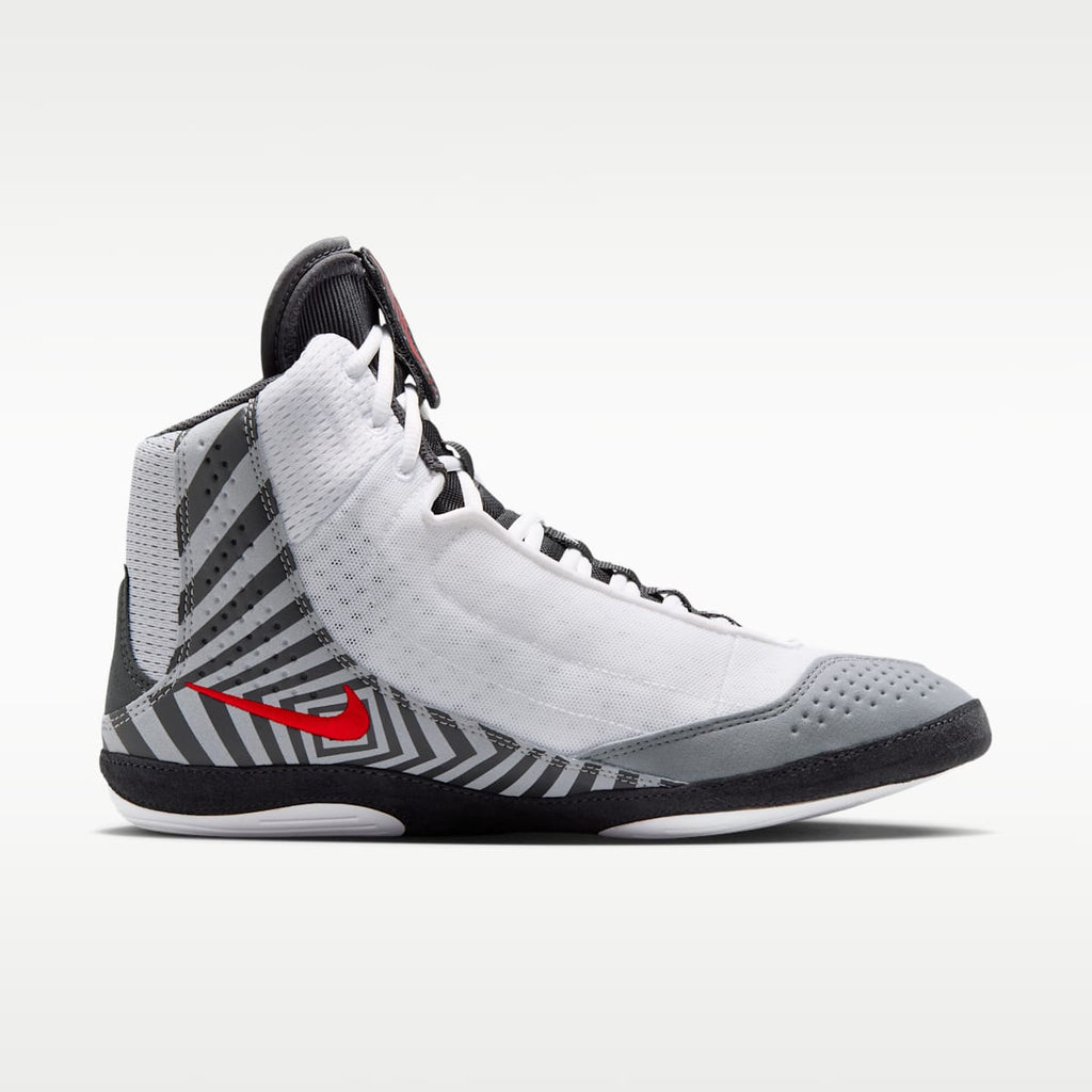 Nike Inflict 4 SE Wrestling Shoes - White/Wolf Grey/Anthracite/University Red - Image 3