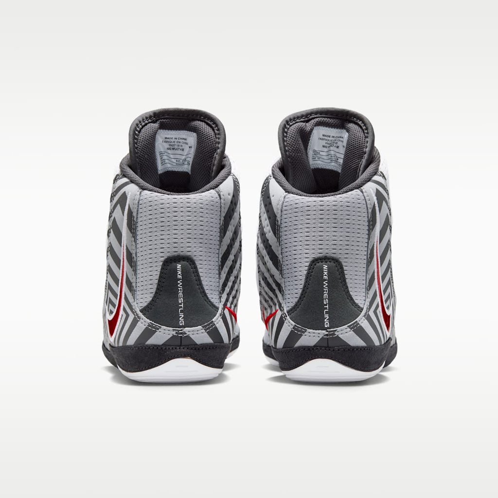Nike Inflict 4 SE Wrestling Shoes - White/Wolf Grey/Anthracite/University Red - Image 6