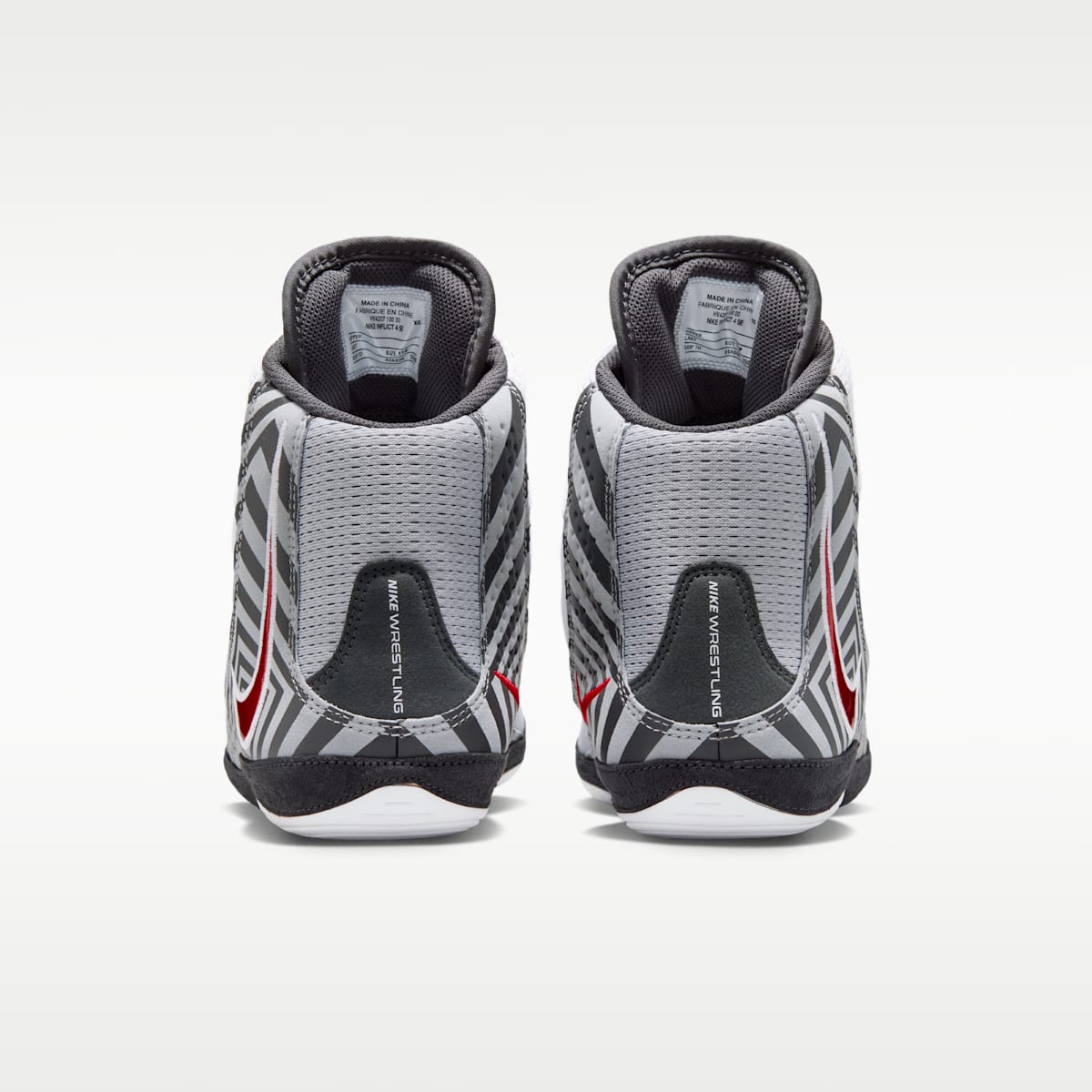 Nike Inflict 4 SE Wrestling Shoes - White/Wolf Grey/Anthracite/University Red - Image 6