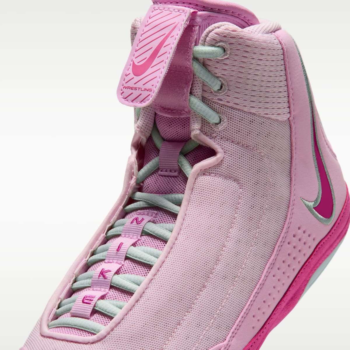 Nike Inflict 4 Wrestling Shoes - Pink Foam/Pink Rise/Arctic Green/Desert Pink - Image 7