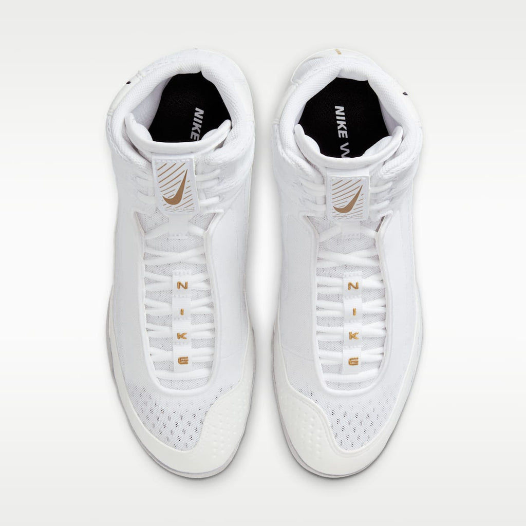 Nike Inflict 4 Wrestling Shoes - White/Photon Dust/Black/Metallic Gold - Image 4