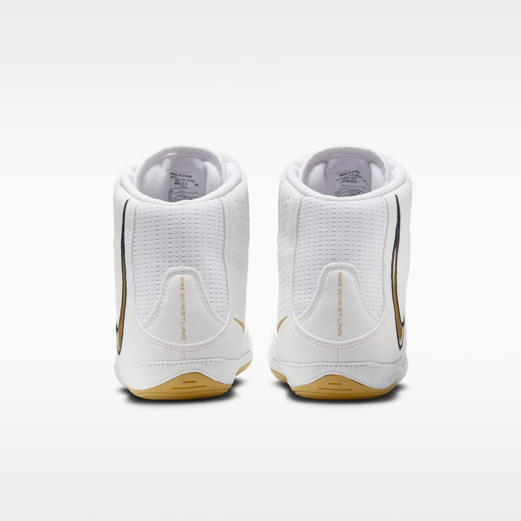 Nike Inflict 4 Wrestling Shoes - White/Photon Dust/Black/Metallic Gold - Image 6