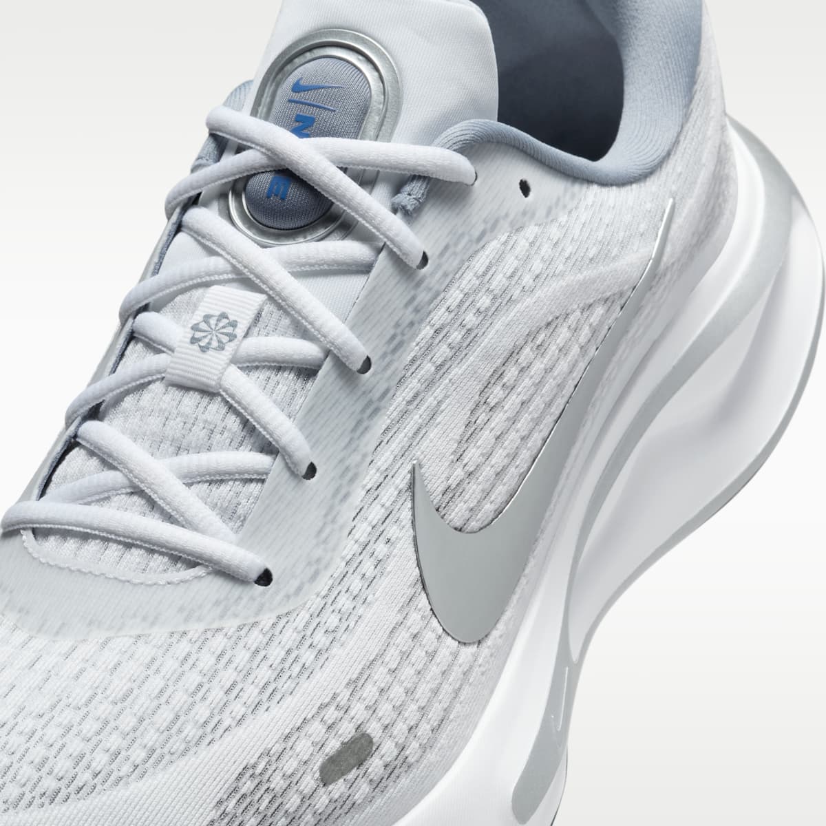 Nike Journey Run Men's Road Running Shoes - White/Black/Ashen Slate/Metallic Silver - Image 7