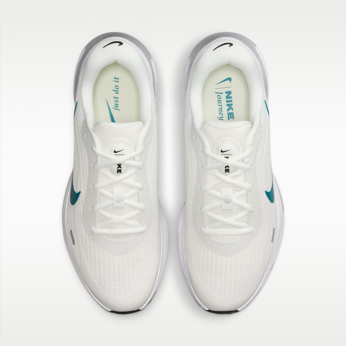 Nike Journey Run Men's Road Running Shoes - Summit White/Black/Metallic Silver/Bright Spruce - Image 4
