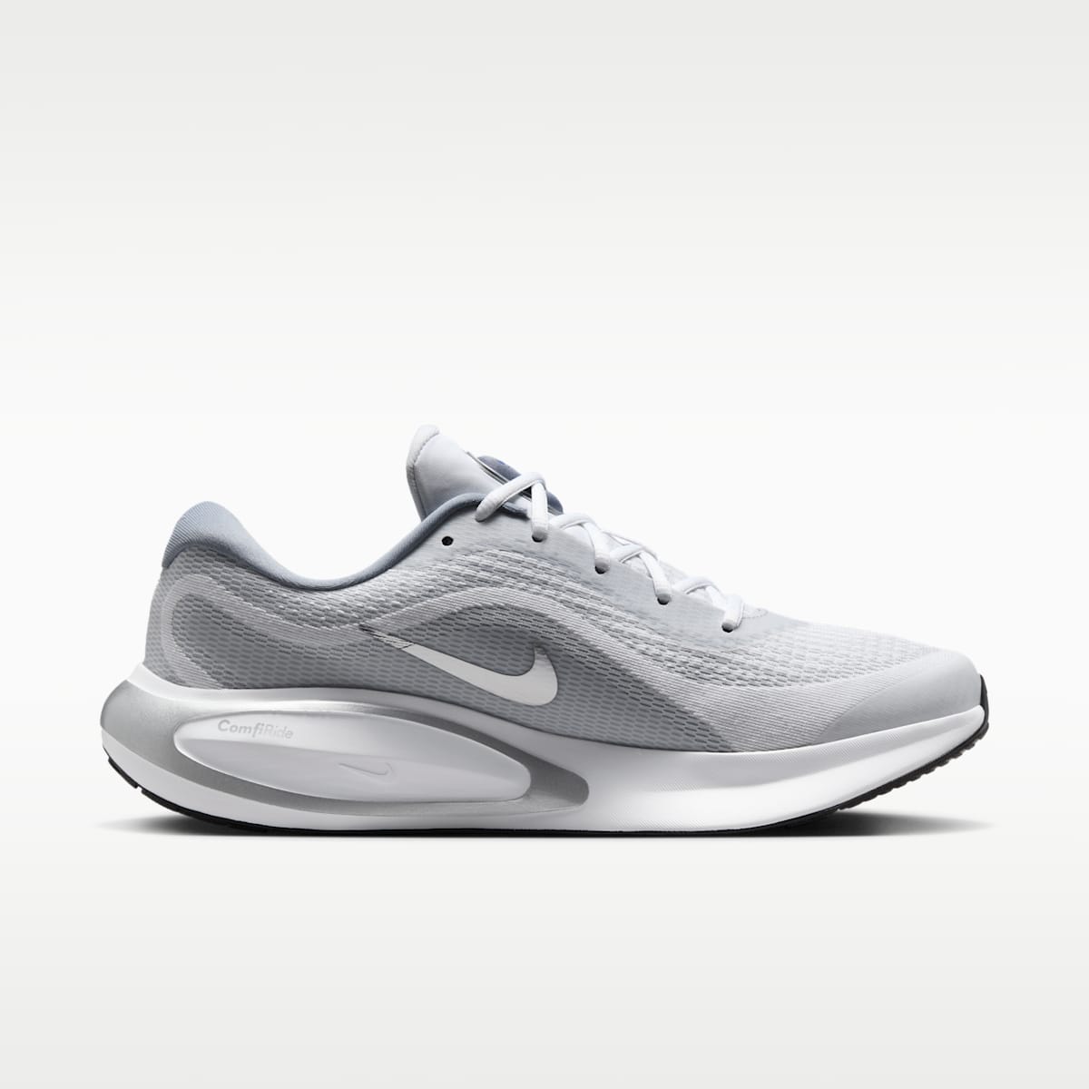 Nike Journey Run Men's Road Running Shoes - White/Black/Ashen Slate/Metallic Silver - Image 3
