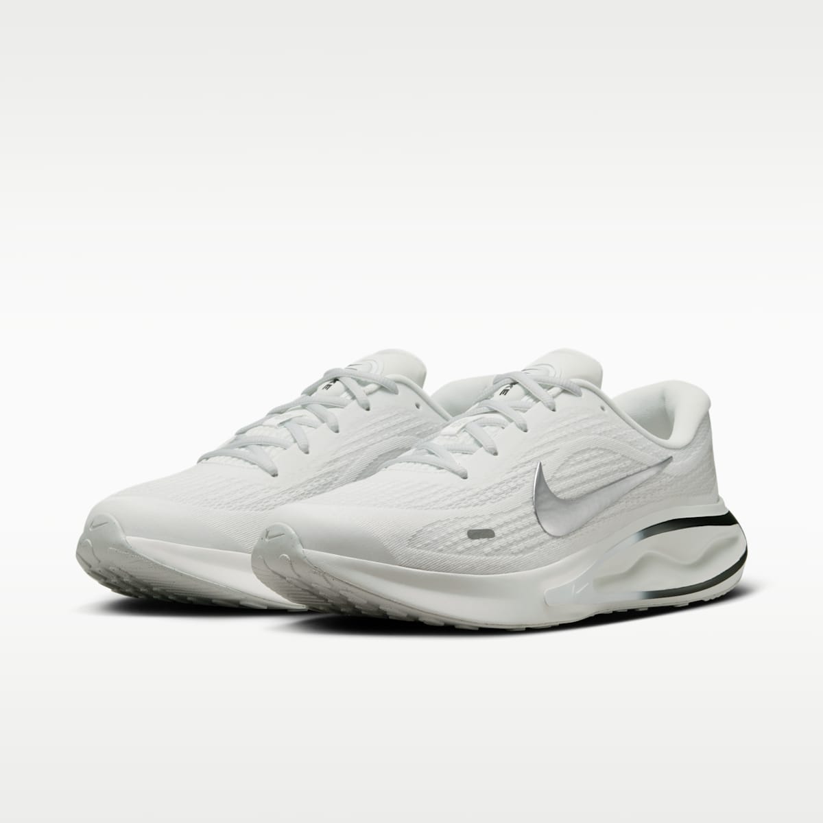 Nike Journey Run Men's Road Running Shoes - Summit White/Black/White/Metallic Silver - Image 5