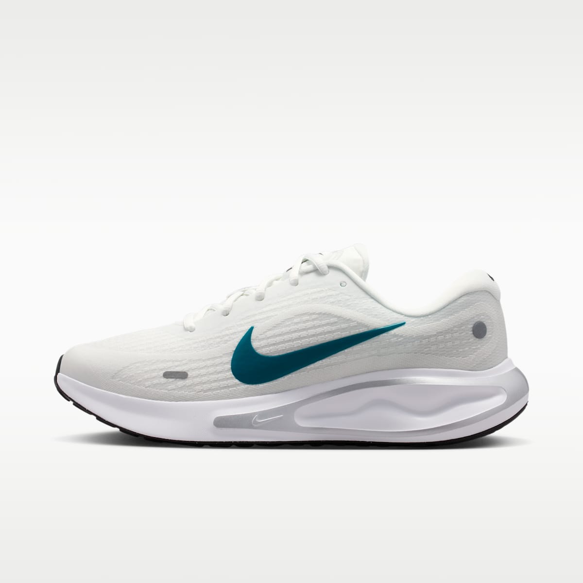Nike Journey Run Men's Road Running Shoes - Summit White/Black/Metallic Silver/Bright Spruce - Image 1