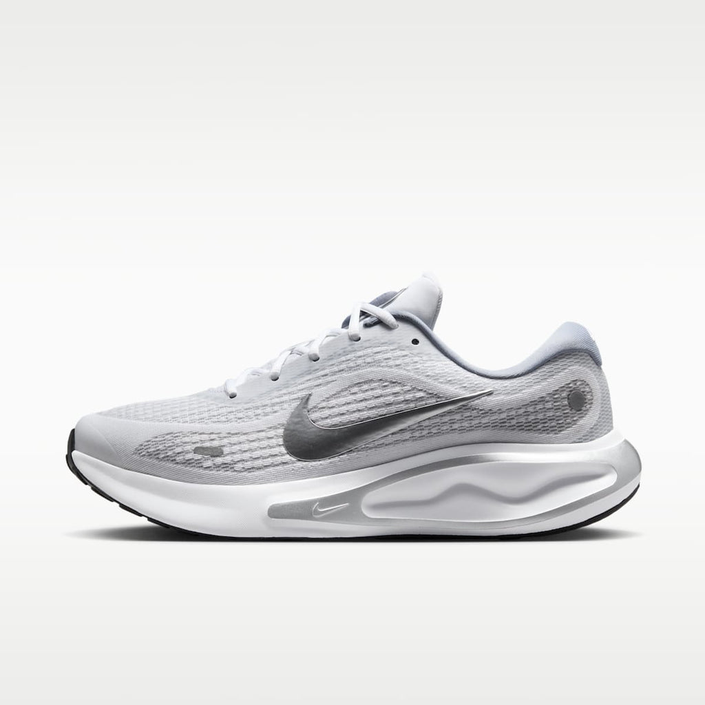 Nike Journey Run Men's Road Running Shoes - White/Black/Ashen Slate/Metallic Silver - Image 1