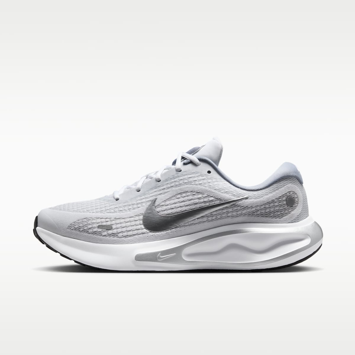 Nike Journey Run Men's Road Running Shoes - White/Black/Ashen Slate/Metallic Silver - Image 1