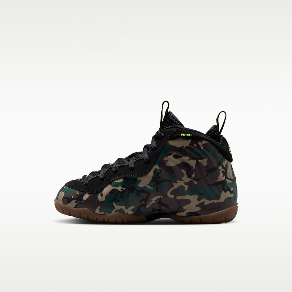 Nike Little Posite Pro Premium Little Kids' Shoes - Black/Voltage Green/Gum Dark Brown/Black