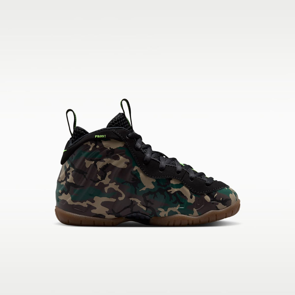 Nike Little Posite Pro Premium Little Kids' Shoes - Black/Voltage Green/Gum Dark Brown/Black