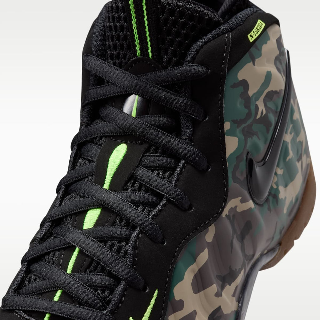 Nike Little Posite Pro Premium Little Kids' Shoes - Black/Voltage Green/Gum Dark Brown/Black