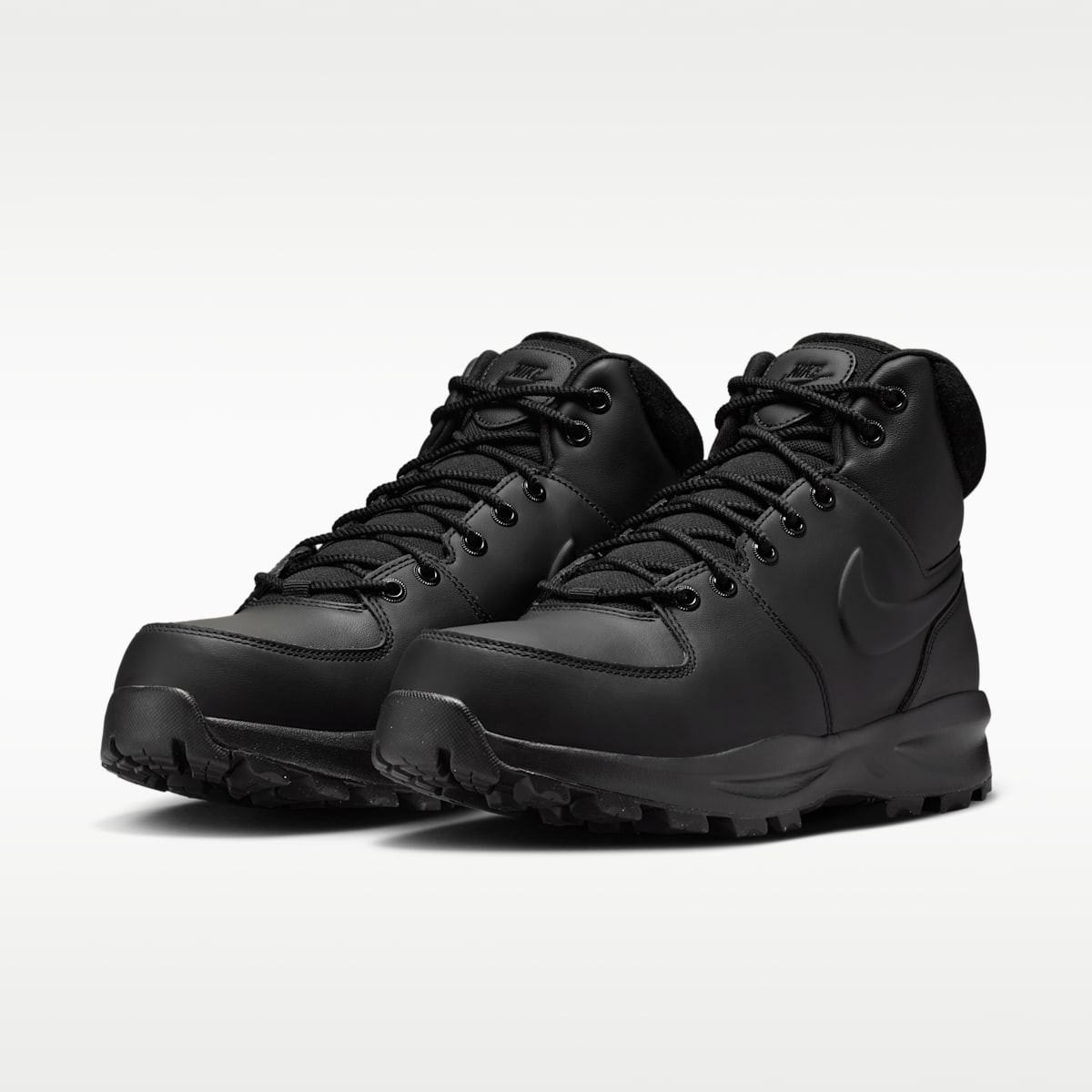 Nike Manoa Leather Men's Boots - Black/Black/Black - Image 5