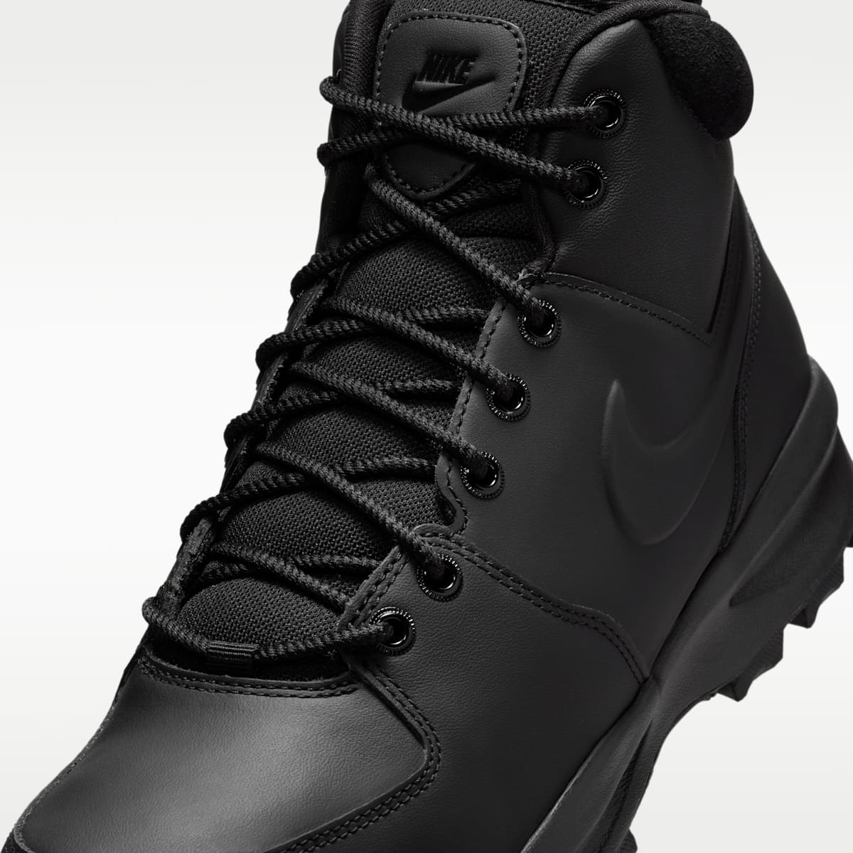 Nike Manoa Leather Men's Boots - Black/Black/Black - Image 7
