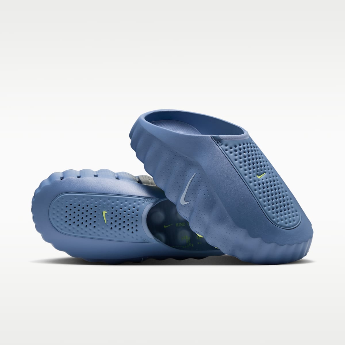 Nike Mind 001 Men's Pregame Mules - Work Blue/Light Lemon Twist/Hydrogen Blue - Image 1