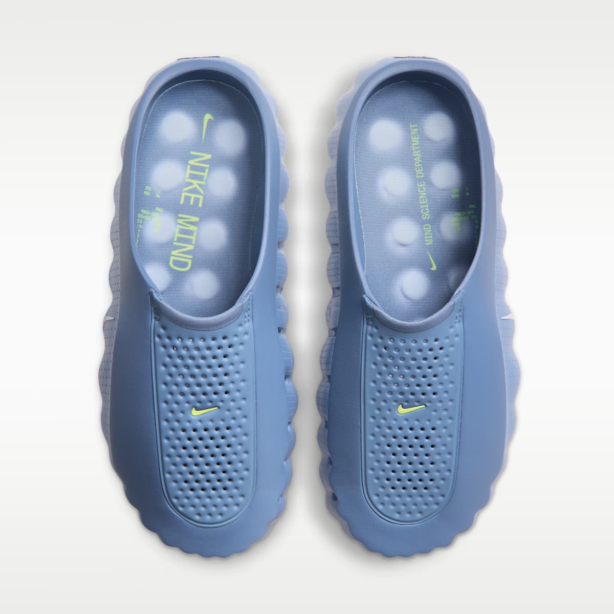 Nike Mind 001 Men's Pregame Mules - Work Blue/Light Lemon Twist/Hydrogen Blue - Image 5