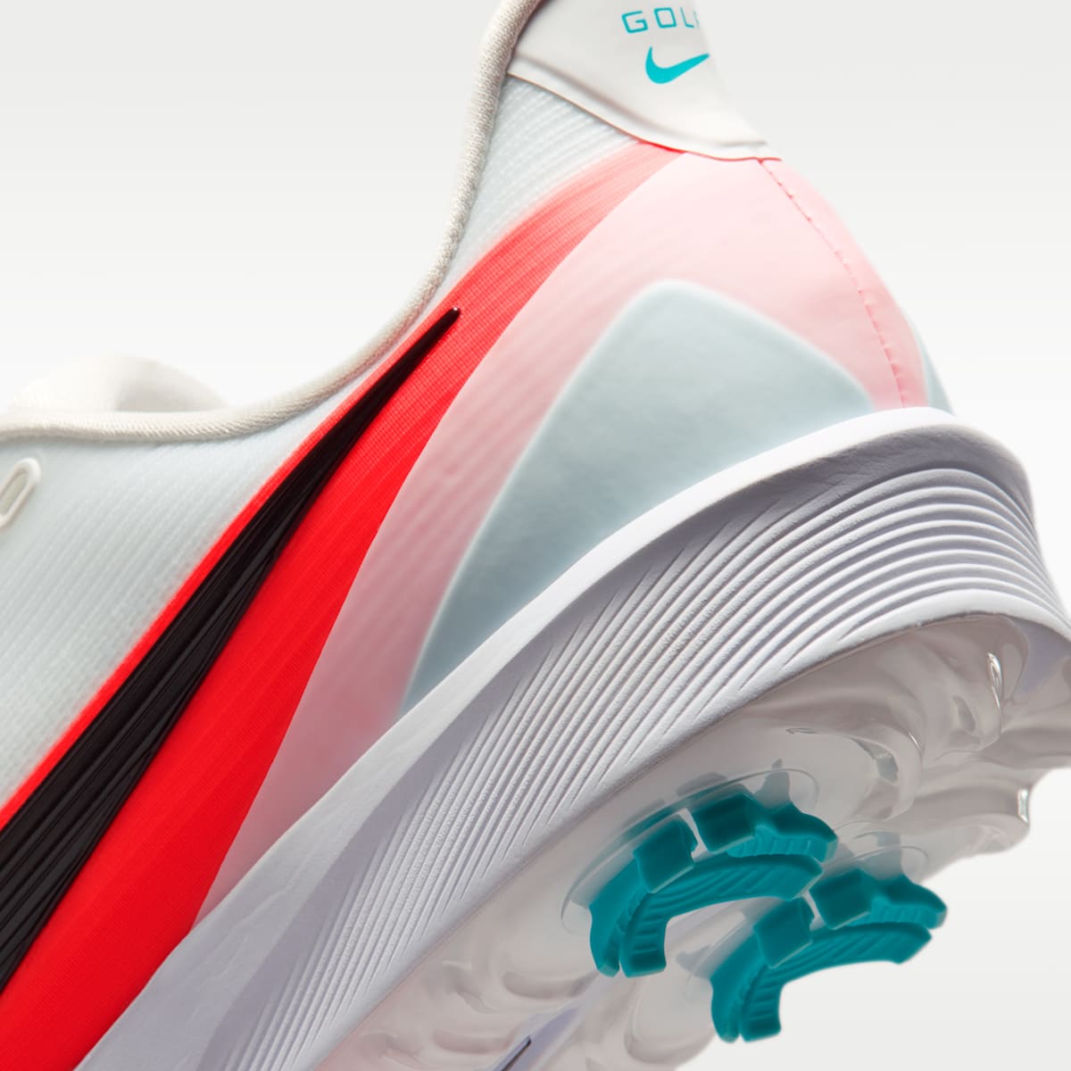 Nike NEXT% TOUR 3 Golf Shoes - Summit White/Bright Crimson/Dusty Cactus/Black - Image 9