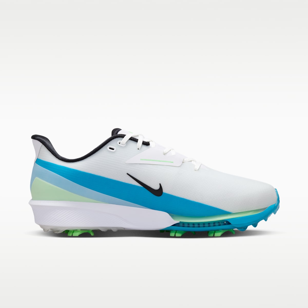 Nike NEXT% TOUR 3 Golf Shoes - White/Summit White/Light Current Blue/Black - Image 3