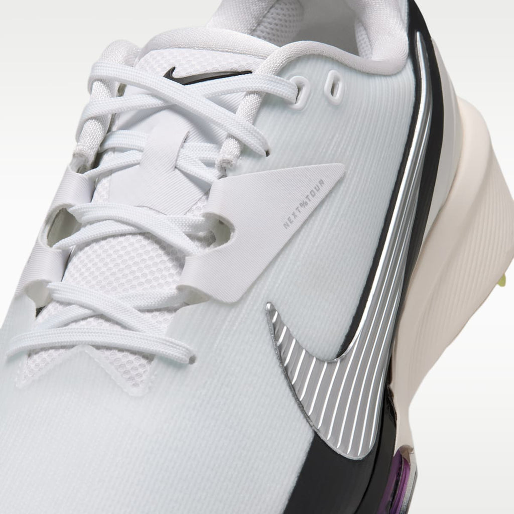 Nike NEXT% TOUR 3 Golf Shoes - White/Action Grape/Black/Metallic Silver - Image 8