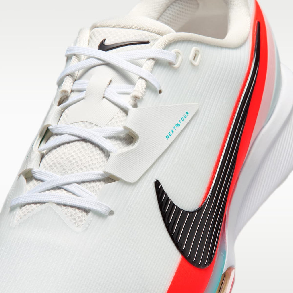 Women's Nike NEXT% TOUR 3 Golf Shoes - Summit White/Bright Crimson/Dusty Cactus/Black