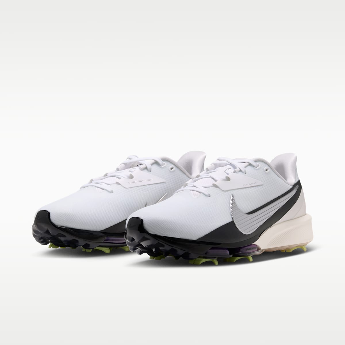 Nike NEXT% TOUR 3 Golf Shoes - White/Action Grape/Black/Metallic Silver - Image 5