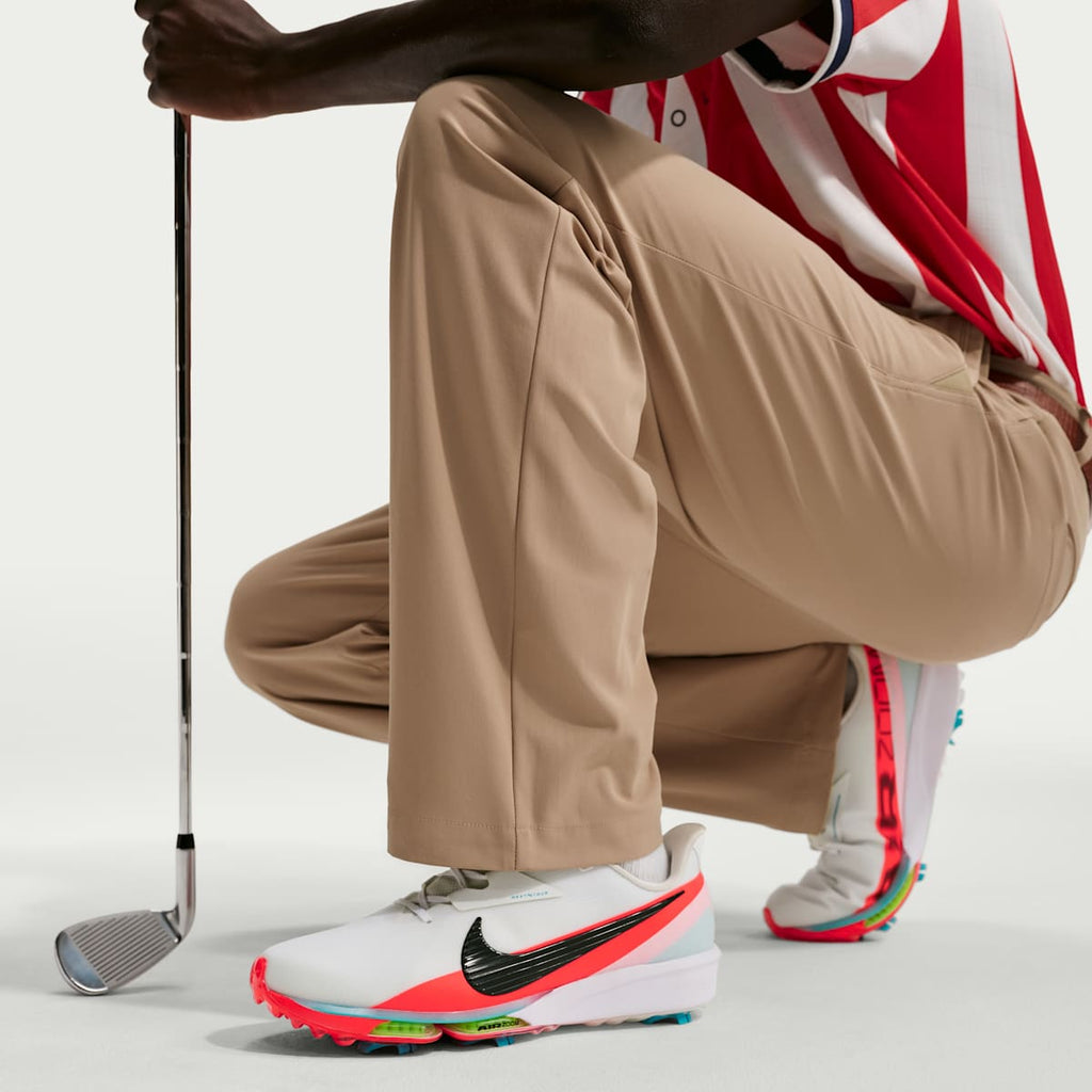 Women's Nike NEXT% TOUR 3 Golf Shoes - Summit White/Bright Crimson/Dusty Cactus/Black