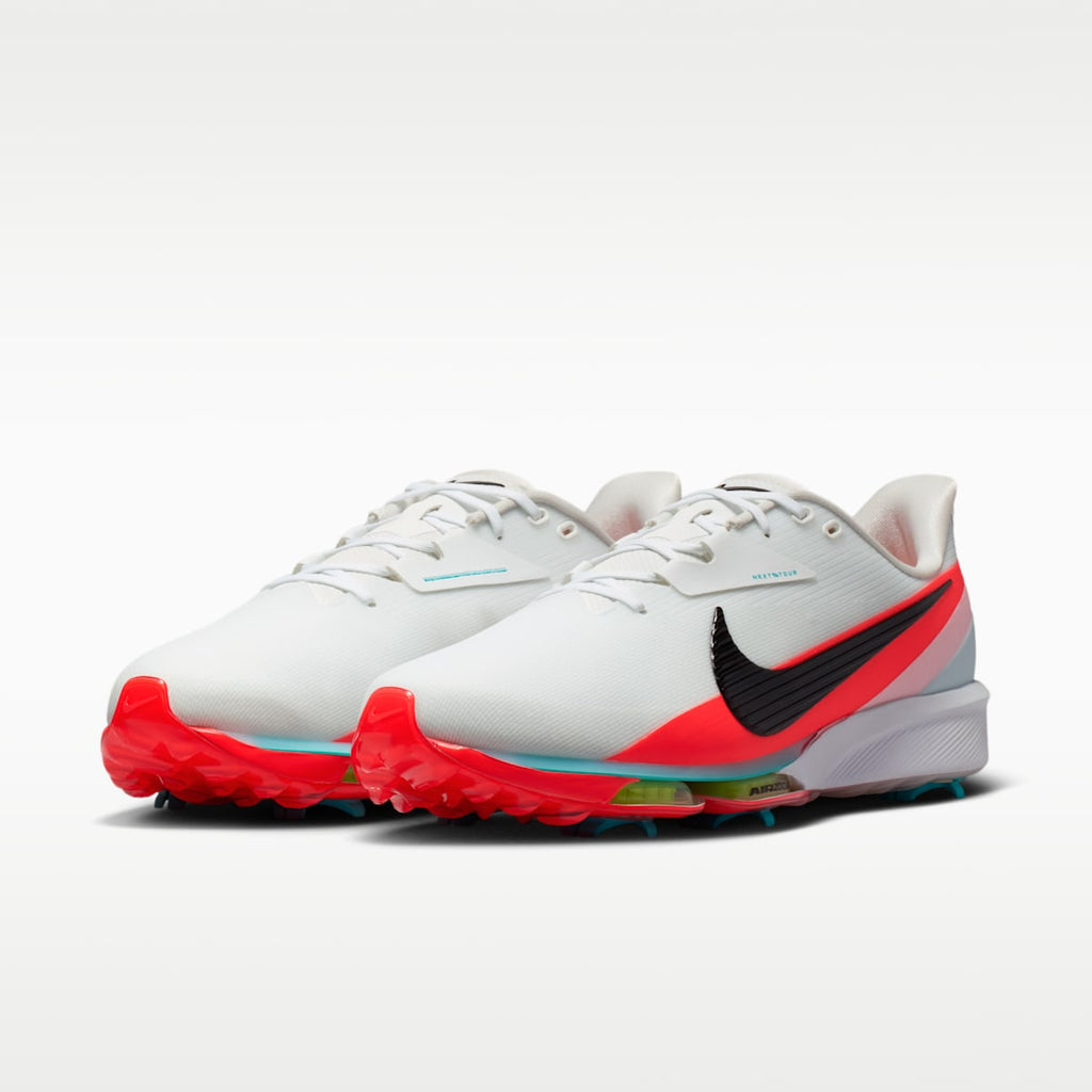 Nike NEXT% TOUR 3 Golf Shoes - Summit White/Bright Crimson/Dusty Cactus/Black - Image 5