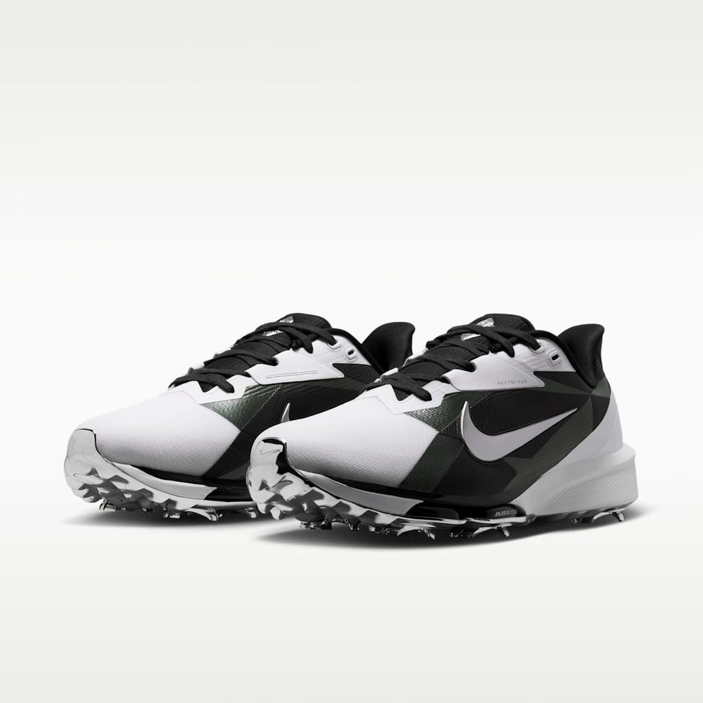 Nike NEXT% TOUR 3 Golf Shoes - White/Metallic Silver/Fir/Black - Image 5