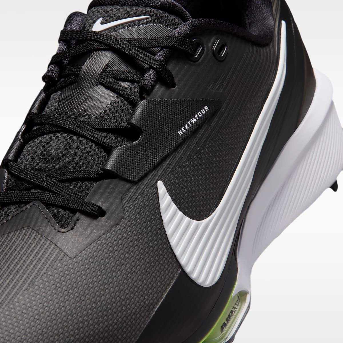 Nike NEXT% Tour 3 Golf Shoes (Wide) - Black/Light Smoke Grey/White - Image 8
