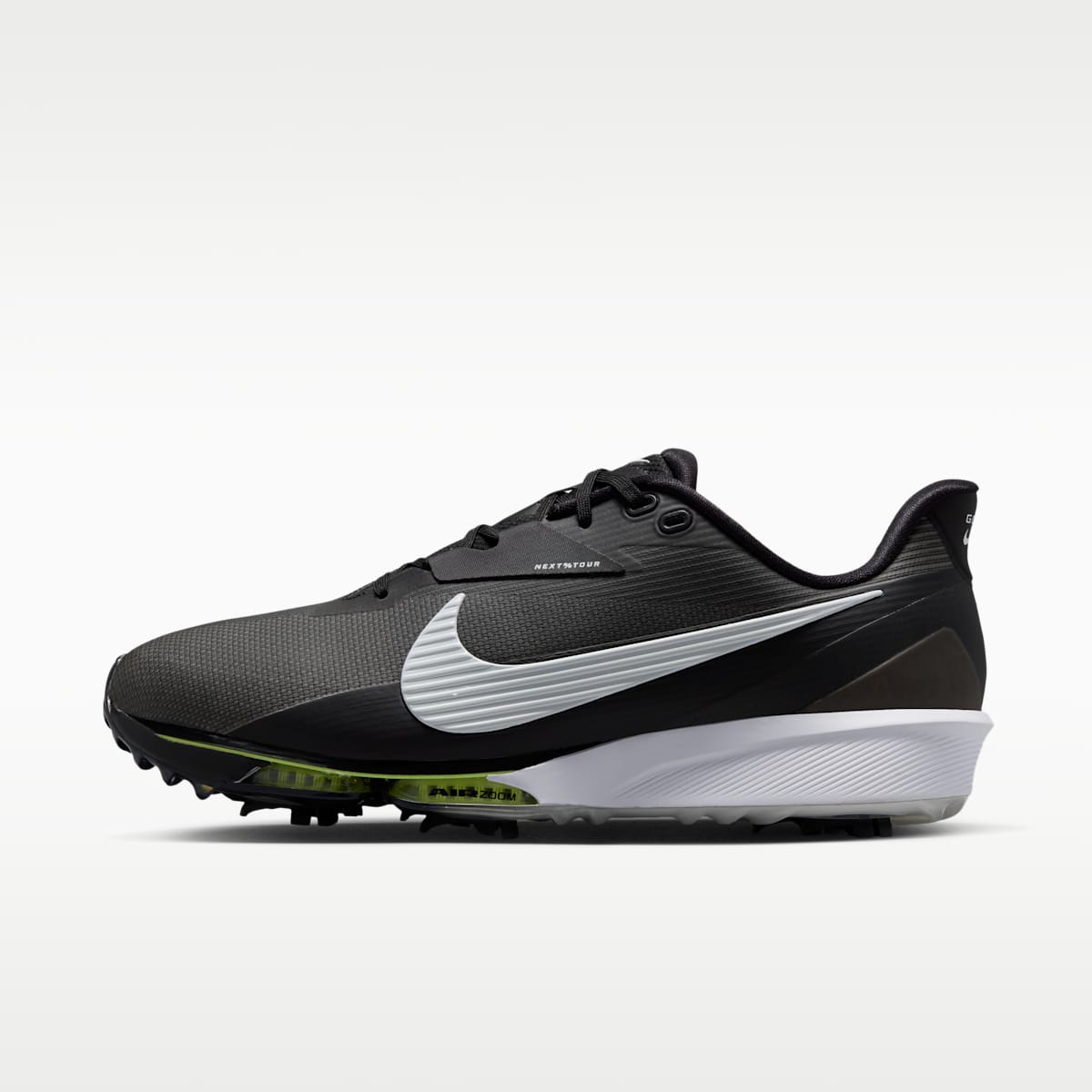 Women's Nike NEXT% Tour 3 Golf Shoes (Wide) - Black/Light Smoke Grey/White