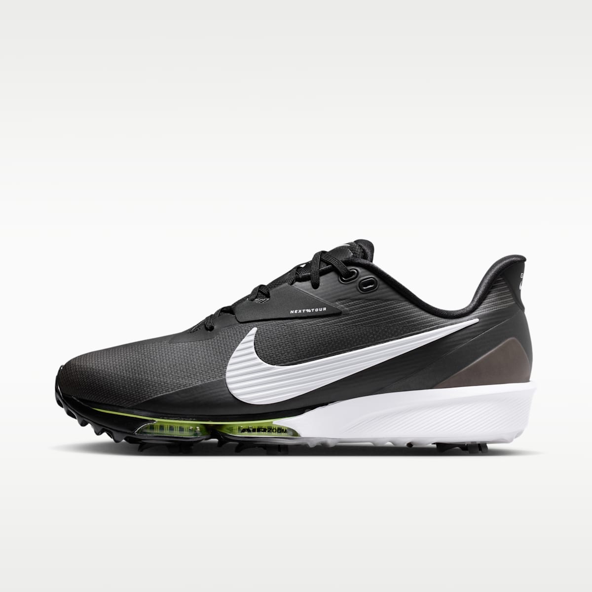 Nike NEXT% TOUR 3 Golf Shoes - Black/Light Smoke Grey/White - Image 1