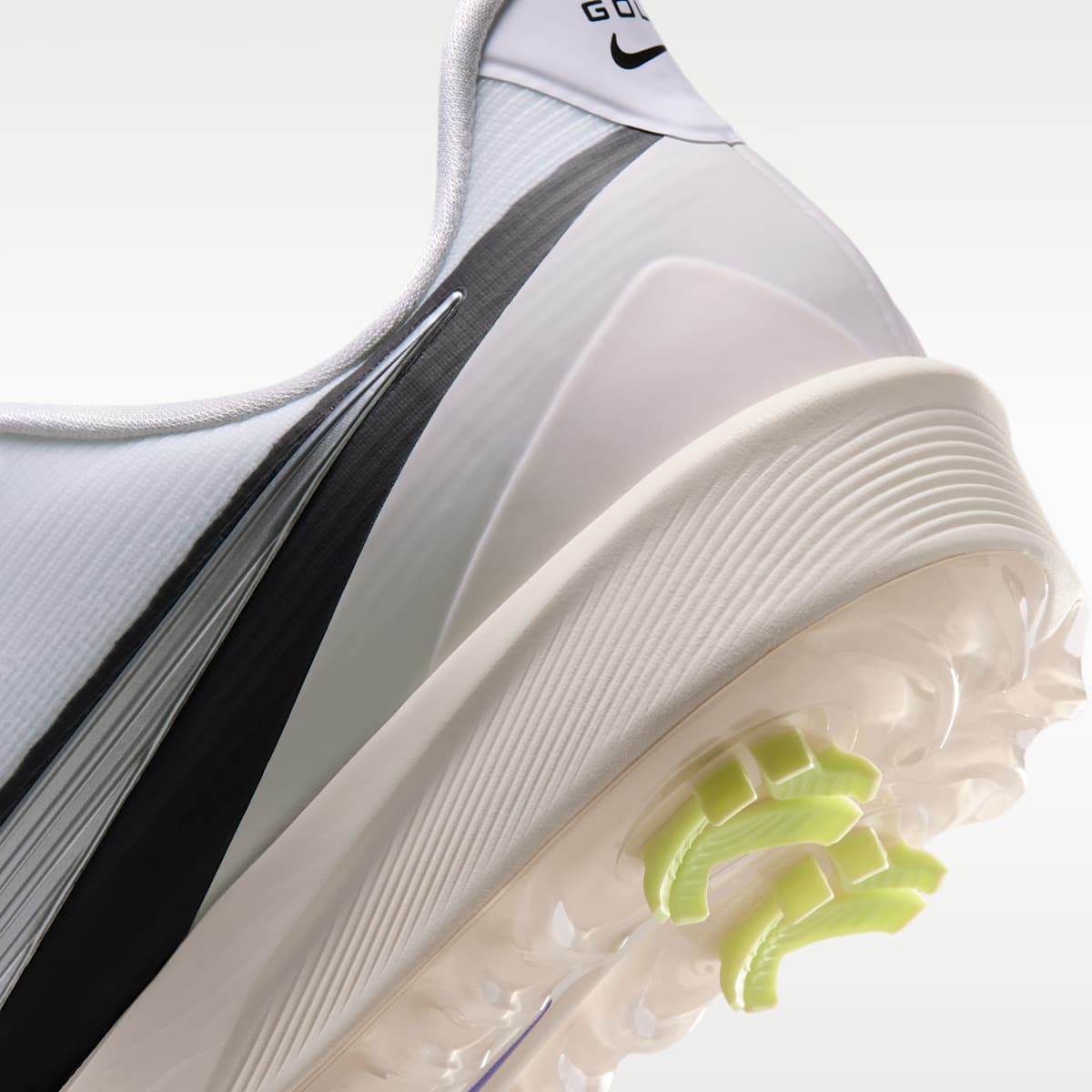 Nike NEXT% TOUR 3 Golf Shoes - White/Action Grape/Black/Metallic Silver - Image 9