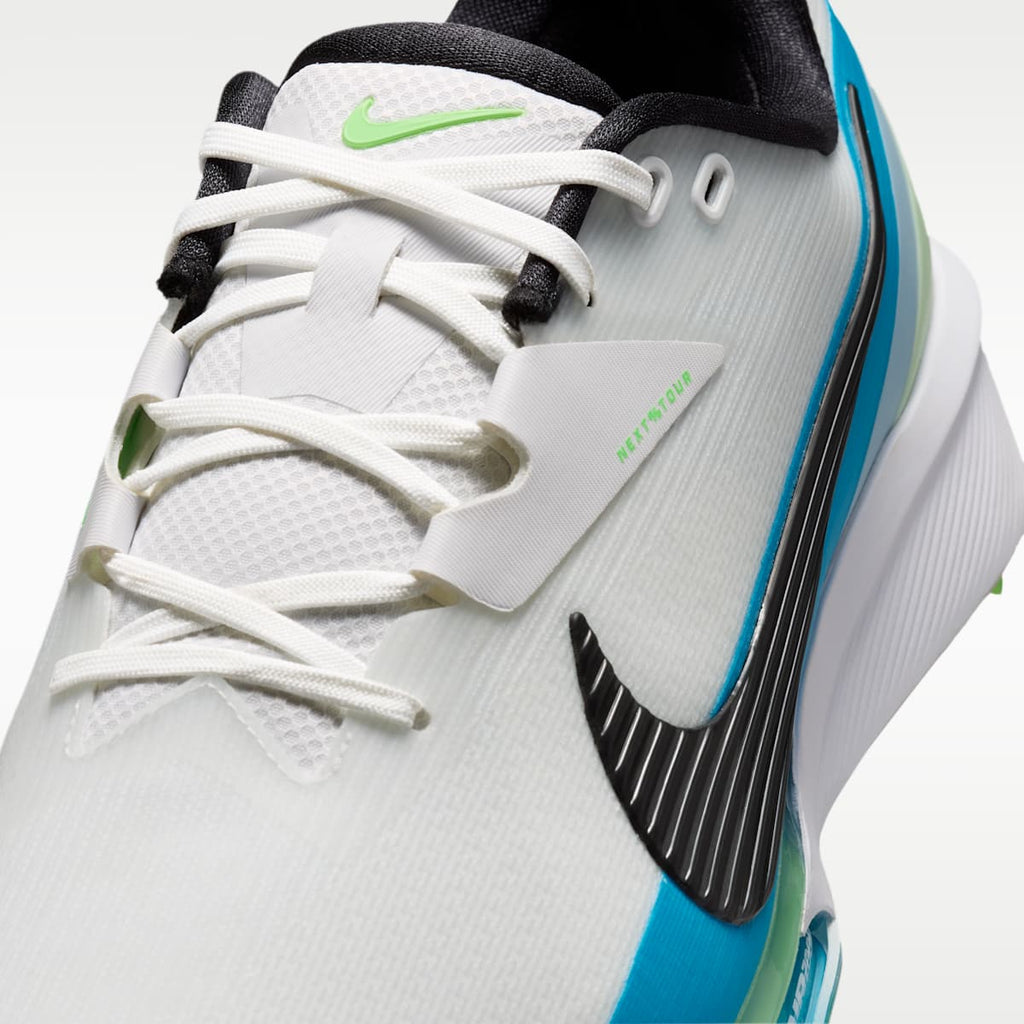 Nike NEXT% TOUR 3 Golf Shoes - White/Summit White/Light Current Blue/Black - Image 8
