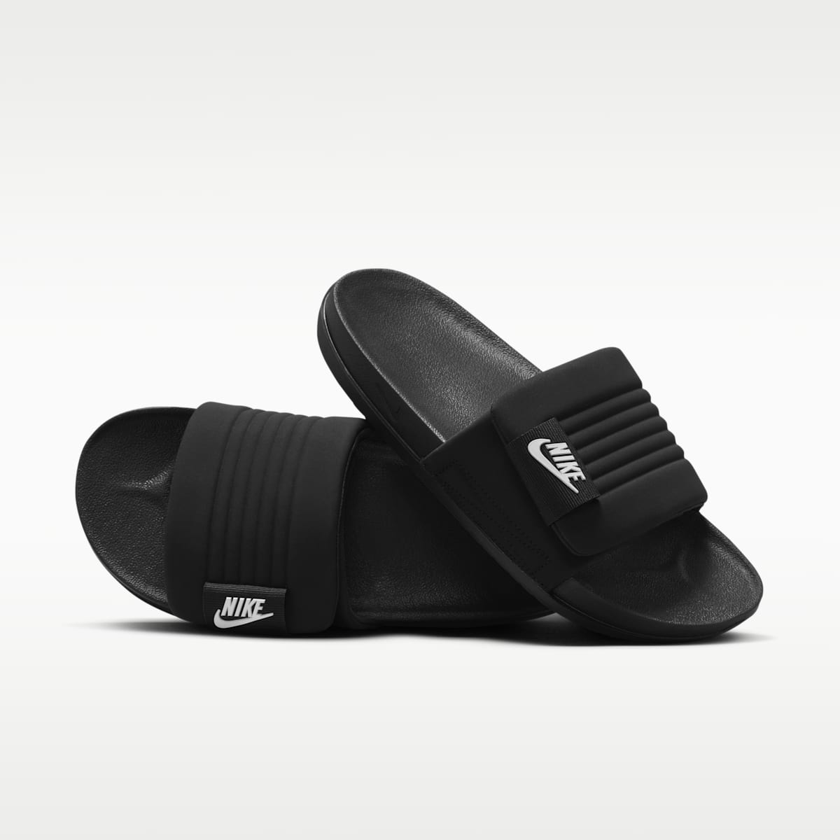 Nike Offcourt Adjust Men's Slides - Black/Black/White - Image 1