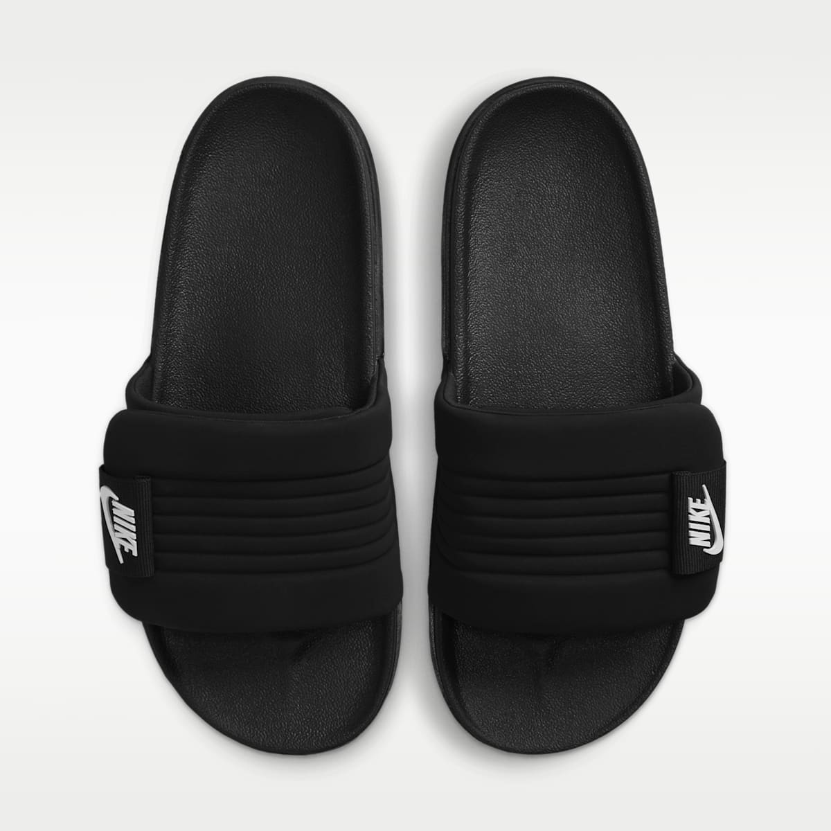 Nike Offcourt Adjust Men's Slides - Black/Black/White - Image 5
