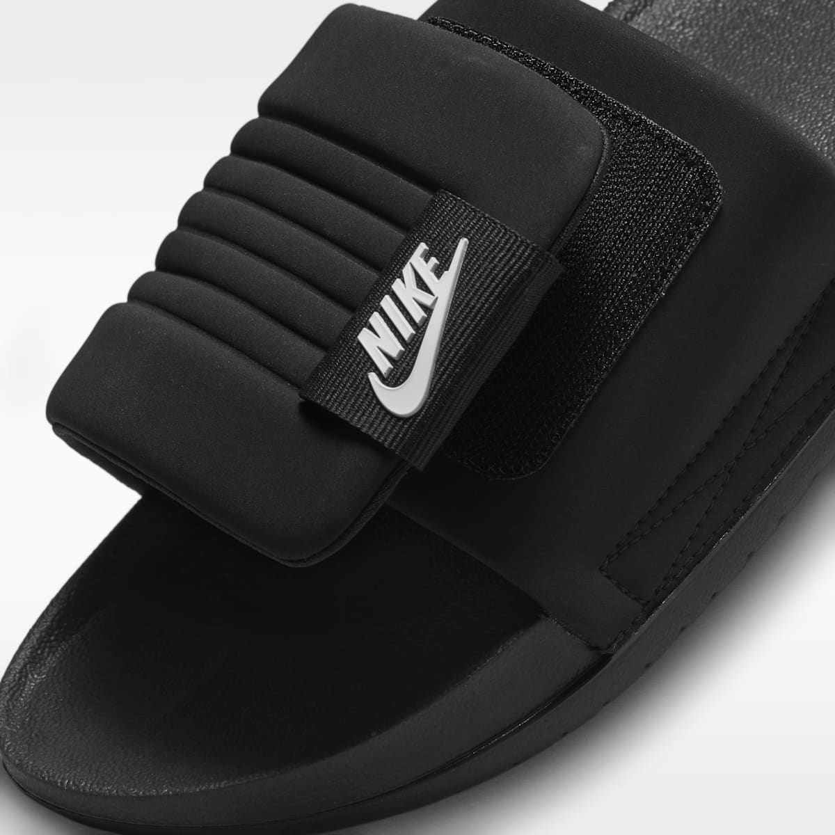 Nike Offcourt Adjust Men's Slides - Black/Black/White - Image 6