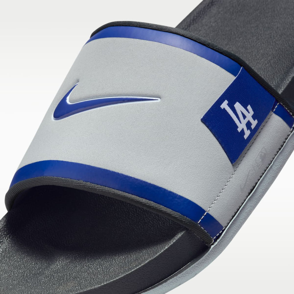 Nike Offcourt (Los Angeles Dodgers) Offcourt Slides - Wolf Grey/Dark Smoke Grey/Deep Royal Blue - Image 6