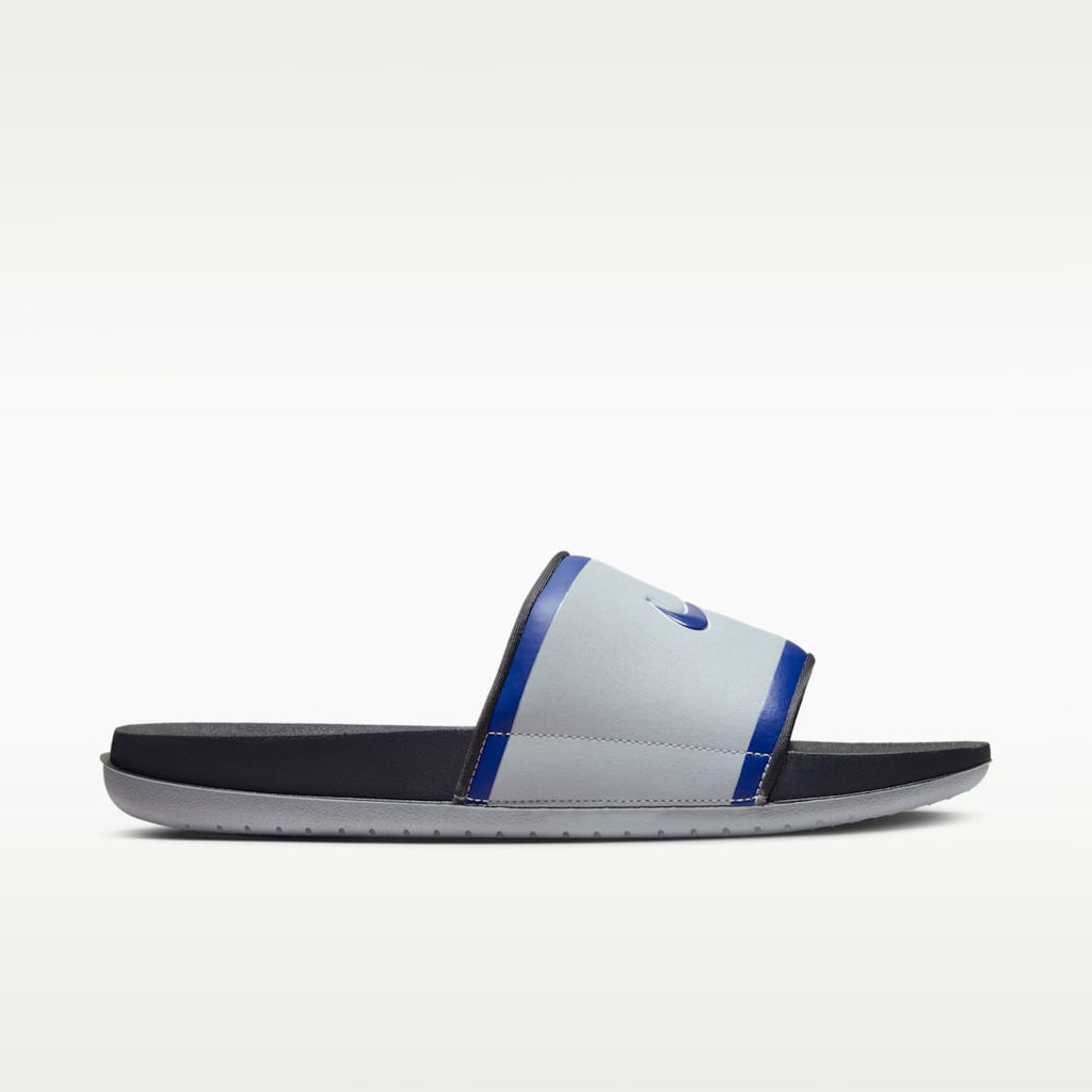 Nike Offcourt (Los Angeles Dodgers) Offcourt Slides - Wolf Grey/Dark Smoke Grey/Deep Royal Blue - Image 4