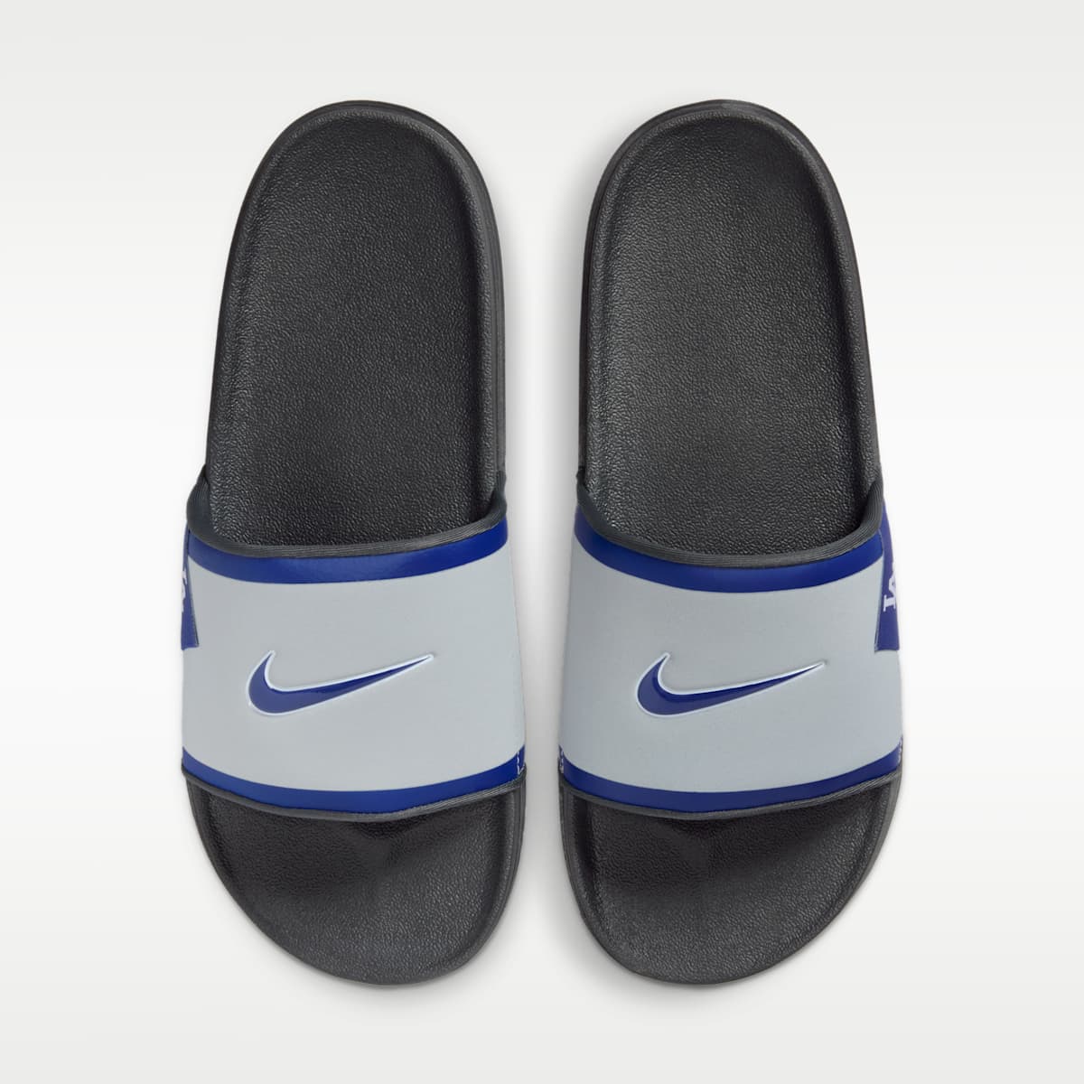Nike Offcourt (Los Angeles Dodgers) Offcourt Slides - Wolf Grey/Dark Smoke Grey/Deep Royal Blue - Image 5