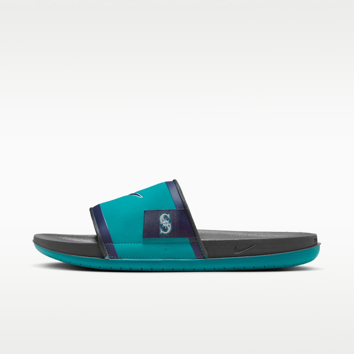 Nike Offcourt (Seattle Mariners) Offcourt Slides - Mardi Gras/Dark Smoke Grey/Midnight Navy - Image 2