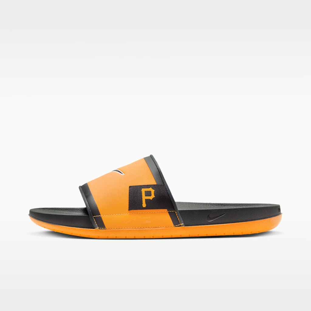 Nike Offcourt (Pittsburgh Pirates) Offcourt Slides - Sundown/Dark Smoke Grey/Black - Image 2